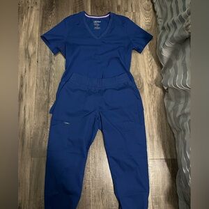 Landau Proflex Royal Blue Scrub Set